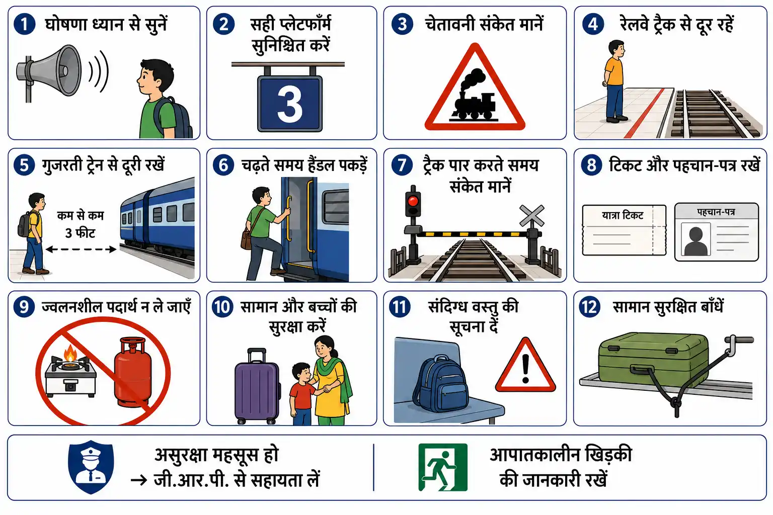 रेल यात्रा के दौरान आवश्यक सुरक्षा सावधानियाँ