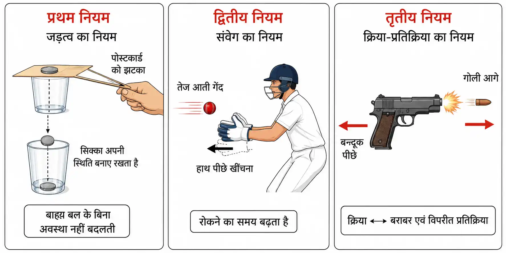 न्यूटन के तीन गति नियम
