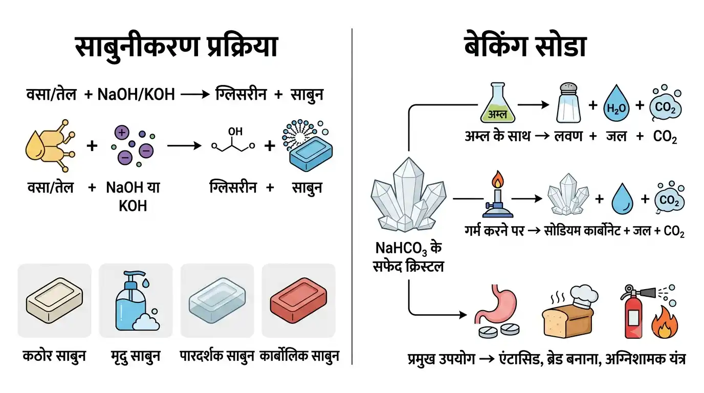 साबुनीकरण अभिक्रिया और बेकिंग सोडा